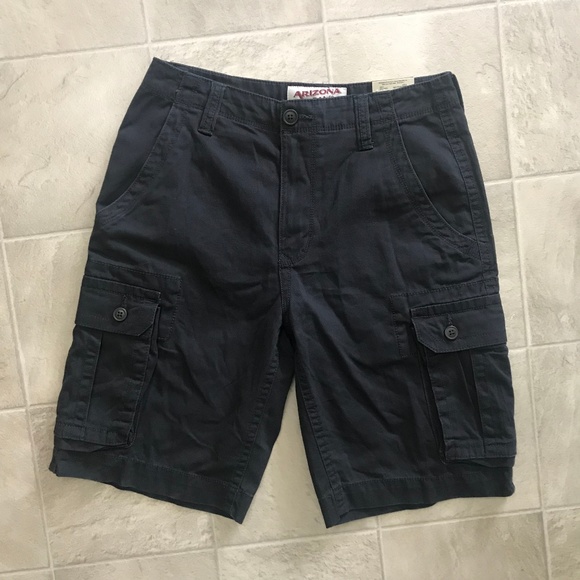 NEW Arizona Gray Cargo Shorts Mens Sz 28 - Picture 1 of 8
